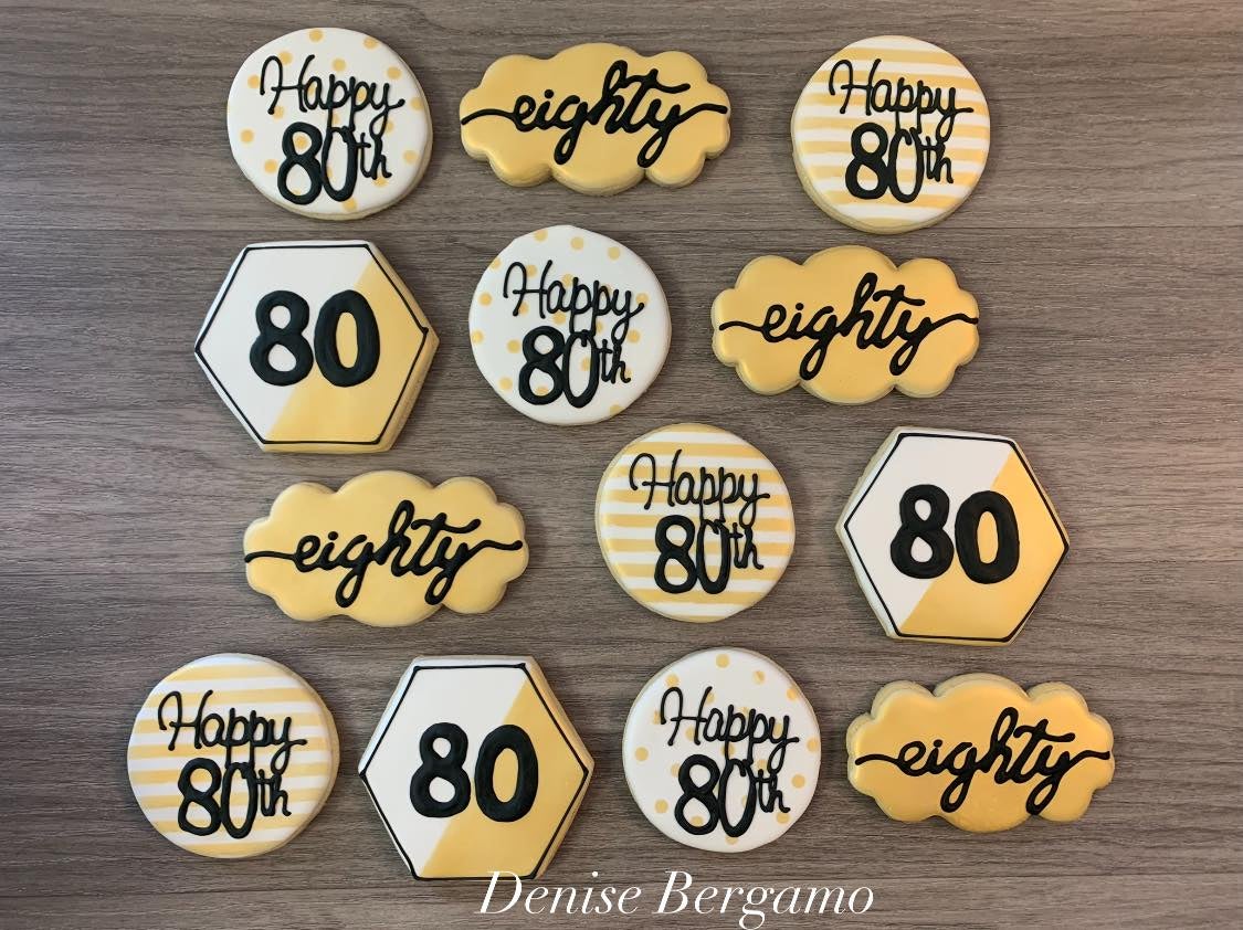 Black and Gold Birthday Cookies | Welcome!